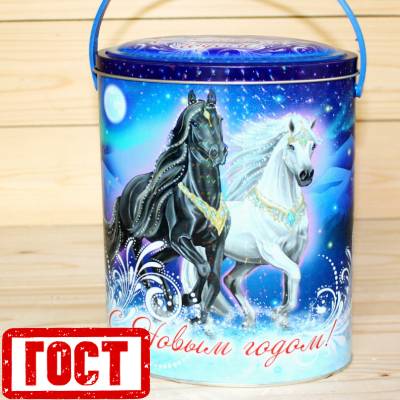 Сладкий новогодний подарок по ГОСТу в жестяной упаковке в Лыткарино